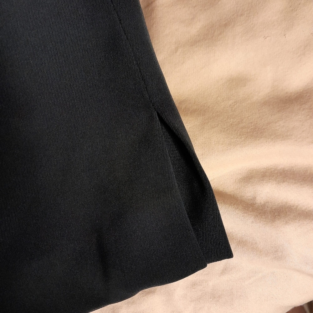 Caslon Women's Navy Lined Pencil Skirt With Side Slit, Size 14W, 24" Length. - Picture 3 of 3